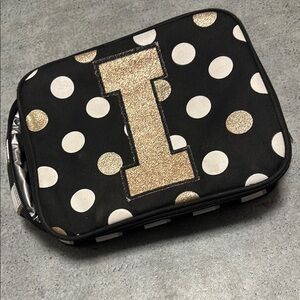 Black and Gold Polka Lunch Box